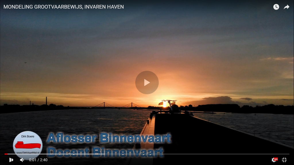 Examen mondeling grootvaarbewijs (navigatie 1) | Docent Binnenvaart | Dirk Boere